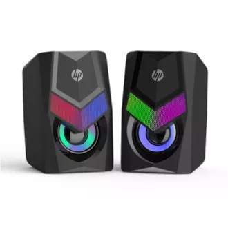 HP reproduktory DHE-6000, 2.0, 6W, černý, regulace hlasitosti, stolní, 3,5 mm jack (USB), podsvícené, 160Hz-20KHz HP reproduktory DHE-6000, 2.0, 6W, černý, regulace hlasitosti, stolní, 3,5 mm jack (USB), podsvícené, 160Hz-20KHz