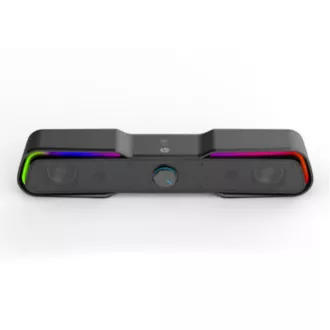 HP Soundbar DHE-6002, 2.0, 6W, černý, podsvícený