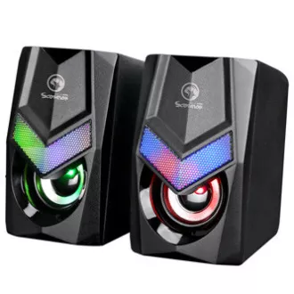 Marvo reproduktory SG-118, 6W, černé, podsvícené