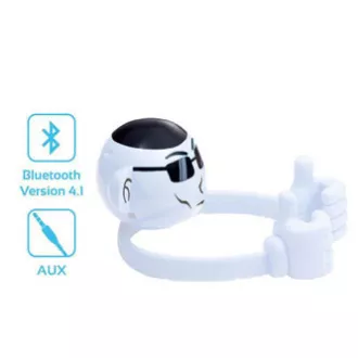 Promate Bluetooth reproduktor Ape, Li-Ion, 1.0, 3W, bílý, ,pro děti, držák telefonu, DOPRODEJ