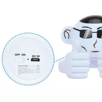 Promate Bluetooth reproduktor Ape, Li-Ion, 1.0, 3W, bílý, ,pro děti, držák telefonu, DOPRODEJ