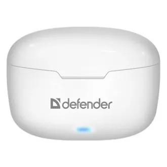Defender Twins 903, sluchátka s mikrofonem, bezdrátovábílá, špuntová, BT 5.0, TWS, nabíjecí pouzdro typ bluetooth, DOPRODEJ