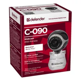 Defender Web kamera C-090, 0.3 Mpix, USB 2.0, černá, pro notebook/LCD