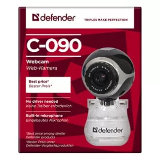 Defender C-090 Web kamera, černá 0.3 Mpix, USB 2.0, pro notebook/LCD