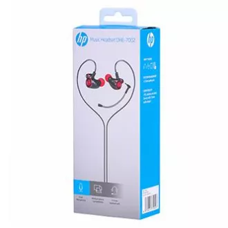 HP DHE-7002 sluchátka s mikrofonem, drátová, červená, 2.0, špuntová typ 3.5 mm jack, DOPRODEJ HP DHE-7002 sluchátka s mikrofonem, drátová, červená, 2.0, špuntová typ 3.5 mm jack, DOPRODEJ