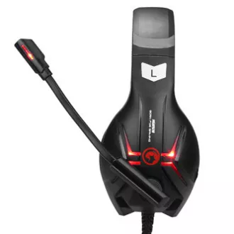 Marvo HG8928 sluchátka s mikrofonem, drátová, černá, ,podsvícená typ 3.5 mm jack + rozdvojka