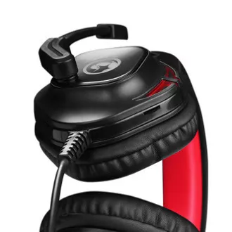 Marvo HG8929 sluchátka s mikrofonem, drátová, černá, podsvícená, 3.5 mm jack + rozdvojka + USB