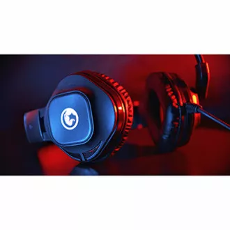 Marvo HG8929 sluchátka s mikrofonem, drátová, černá, podsvícená, 3.5 mm jack + rozdvojka + USB