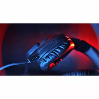 Marvo HG8929 sluchátka s mikrofonem, drátová, černá, podsvícená, 3.5 mm jack + rozdvojka + USB