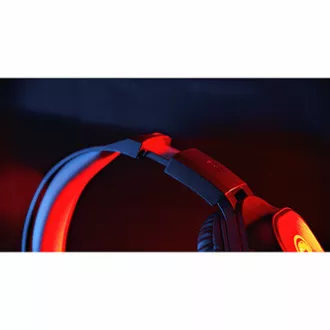 Marvo HG8929 sluchátka s mikrofonem, drátová, černá, podsvícená, 3.5 mm jack + rozdvojka + USB