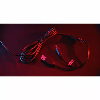 Marvo HG8929 sluchátka s mikrofonem, drátová, černá, podsvícená, 3.5 mm jack + rozdvojka + USB