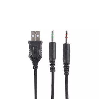 Marvo HG8958 sluchátka s mikrofonem, drátová, černá, herní, 3.5 mm jack + rozdvojka + USB