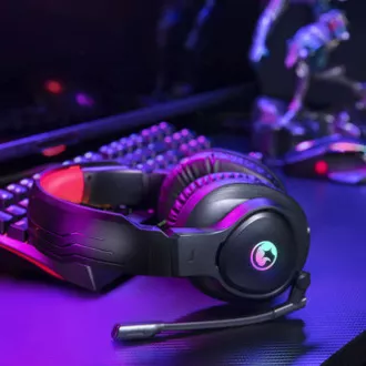 Marvo HG8958 sluchátka s mikrofonem, drátová, černá, herní, 3.5 mm jack + rozdvojka + USB