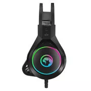 Marvo HG8901 sluchátka s mikrofonem, drátová, černá, USB