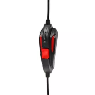 Red Fighter H2 herní sluchátka s mikrofonem, drátová, černo-červená, 2x 3.5 mm jack