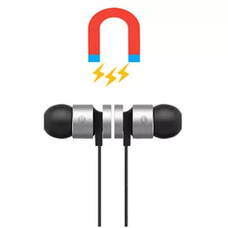 Powerton LIFE ARIVO Bezdrátová bluetooth sluchátka, černo-stříbrná