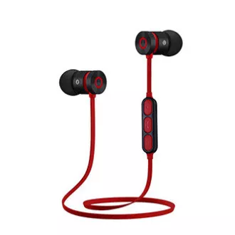 Powerton LIFE ARIVO Bezdrátová bluetooth sluchátka, černo-červená