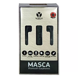 YZSY MASCA, sluchátka s mikrofonem, ovládání hlasitosti, černá, bluetooth