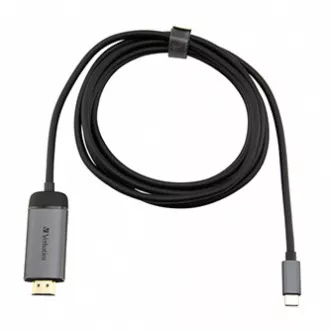 USB (3.1) hub 1-port, 49144, šedá, délka kabelu 1,5m, Verbatim, adaptér USB C na HDMI
