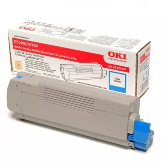 Oki C5600 (43381907) - toner, cyan (azurový)