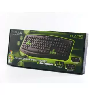 E-blue Elated klávesnice drátová (USB) US, černá, DOPRODEJ