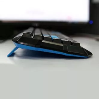 E-blue Polygon klávesnice drátová (USB) US, černá, DOPRODEJ