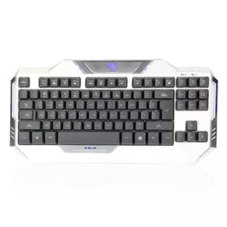 E-blue Auroza sada klávesnice drátová (USB) US, bílá s optickou herní myší, herní