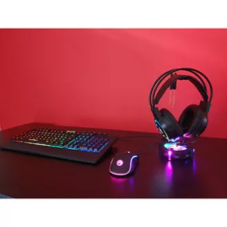 Marvo CM305, RGB sada klávesnice s herní myší a sluchátky, CZ/SK, herní, membránová typ drátová (USB), černá, RGB podsvícená
