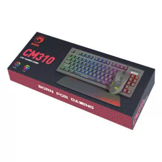 Marvo CM310 CZSK RGB sada klávesnice drátová (USB) CZ/SK, černá s herní myší a podložkou, herní, membránová typ podsvícená, DOPROD Marvo CM310 CZSK RGB sada klávesnice drátová (USB) CZ/SK, černá s herní myší a podložkou, herní, membránová typ podsvícená, DOPROD