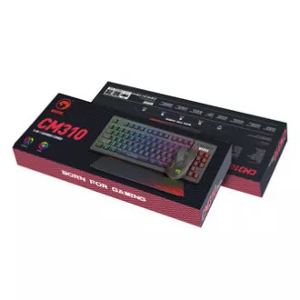 Marvo CM310 CZSK RGB sada klávesnice drátová (USB) CZ/SK, černá s herní myší a podložkou, herní, membránová typ podsvícená, DOPROD Marvo CM310 CZSK RGB sada klávesnice drátová (USB) CZ/SK, černá s herní myší a podložkou, herní, membránová typ podsvícená, DOPROD