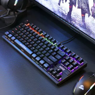 Marvo KG901, klávesnice US, herní, modré spínače typ drátová (USB), černá, mechanická, podsvícení
