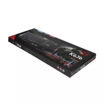 Marvo K636 klávesnice drátová (USB) US, černá