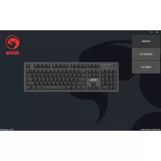Marvo KG954 EN, klávesnice US, herní, mechanická typ drátová (USB), černá, ano, podsvícená