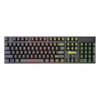 Marvo CM409 EN sada klávesnice drátová (USB) US, černá s herní myší, podložkou a sluchátky, herní, membránová typ podsvícená, DOPR