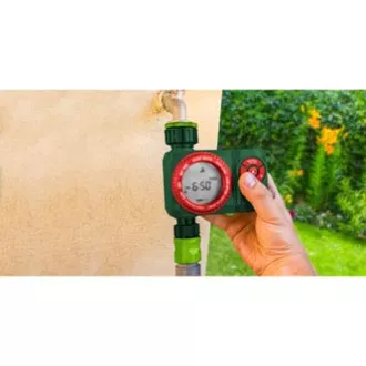 Verto časový vypínač elektronicky 4 funkce, maximální čas vypnutí 360 minut, 1/2" i 3/4", zelený, 15G751