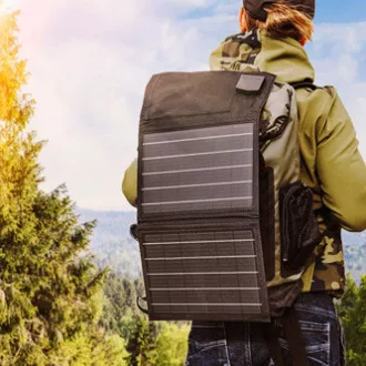 Přenosný solární panel s nabíječkou, Neo Tools, 15 W, 90-140