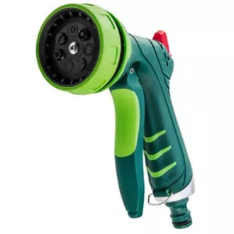 Verto pistolový rozprašovač 7 funkcí, zámek pro nepřetržitý tok vody, 1/2", zelený, 15G707 Verto pistolový rozprašovač 7 funkcí, zámek pro nepřetržitý tok vody, 1/2", zelený, 15G707