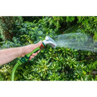 Verto pistolový rozprašovač plynulá regulace vody palcem, 1/2", zelený, 15G708