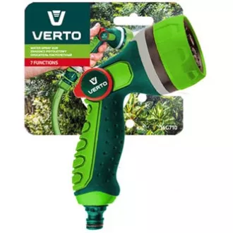 Verto pistolový rozprašovač 7 funkcí, plynulá regulace vody palcem, 1/2", zelený, 15G710