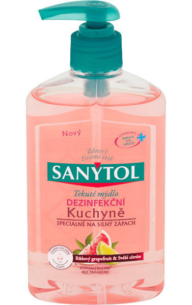 Levně Mýdlo tekuté Sanytol dezinfekční kuchyně limetka a grapefruit 250ml