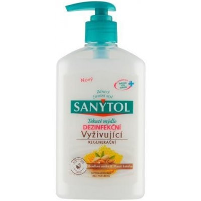 Levně Mýdlo tekuté Sanytol vyživujicí regenerační mandlové mléko a mateří kašíčka 250ml