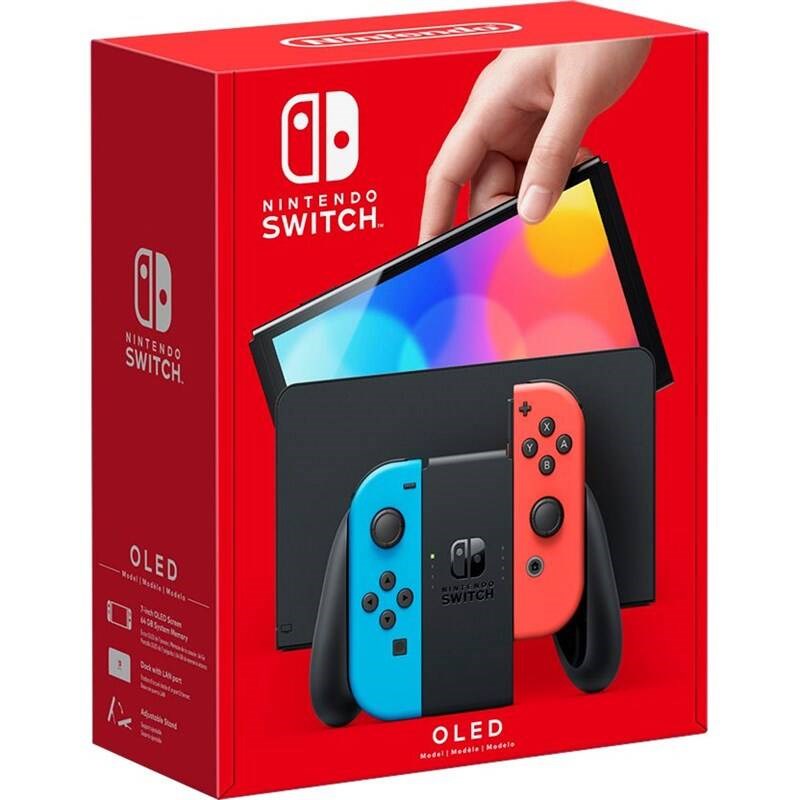 Levně Nintendo Switch (OLED model) Neon Blue/Neon Red