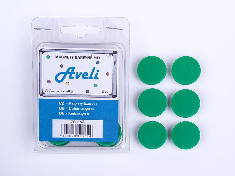Set magnetů AVELI, zelená barva