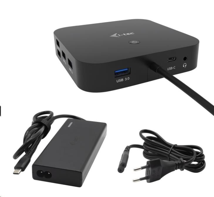 Levně i-tec USB-C HDMI DP Docking Station, Power Delivery 65W + Universal Charger 77 W