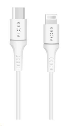 Levně Fixed datový a nabíjecí kabel, USB-C -> Lightning (MFI), podpora PD, 60 W, délka 2 m, bílá