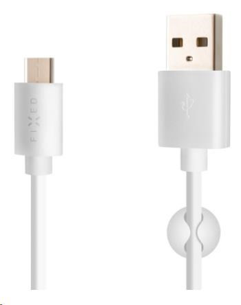 Levně Fixed datový a nabíjecí kabel, USB-A -> USB-C, 20 W, délka 1 m, bílá