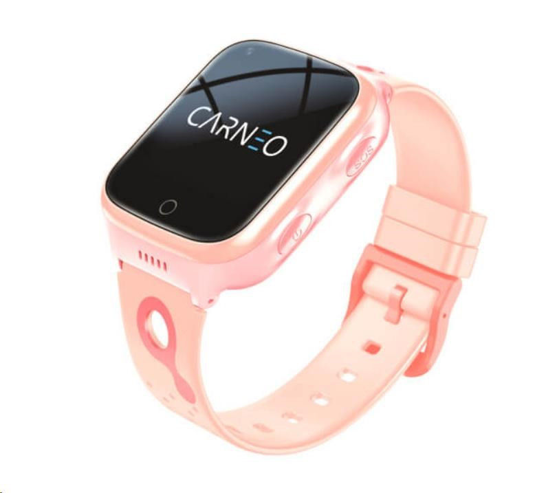 Levně CARNEO dětské GPS hodinky GuardKid+ 4G Platinum pink