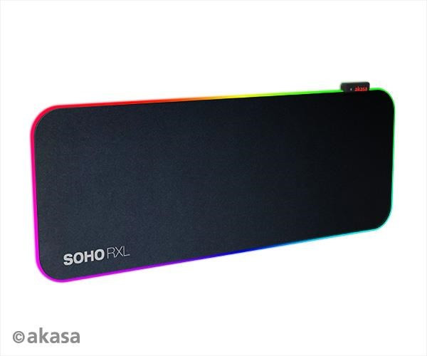 Levně AKASA podložka pod myš SOHO RXL, RGB gaming mouse pad, 78x30cm, 4mm thick