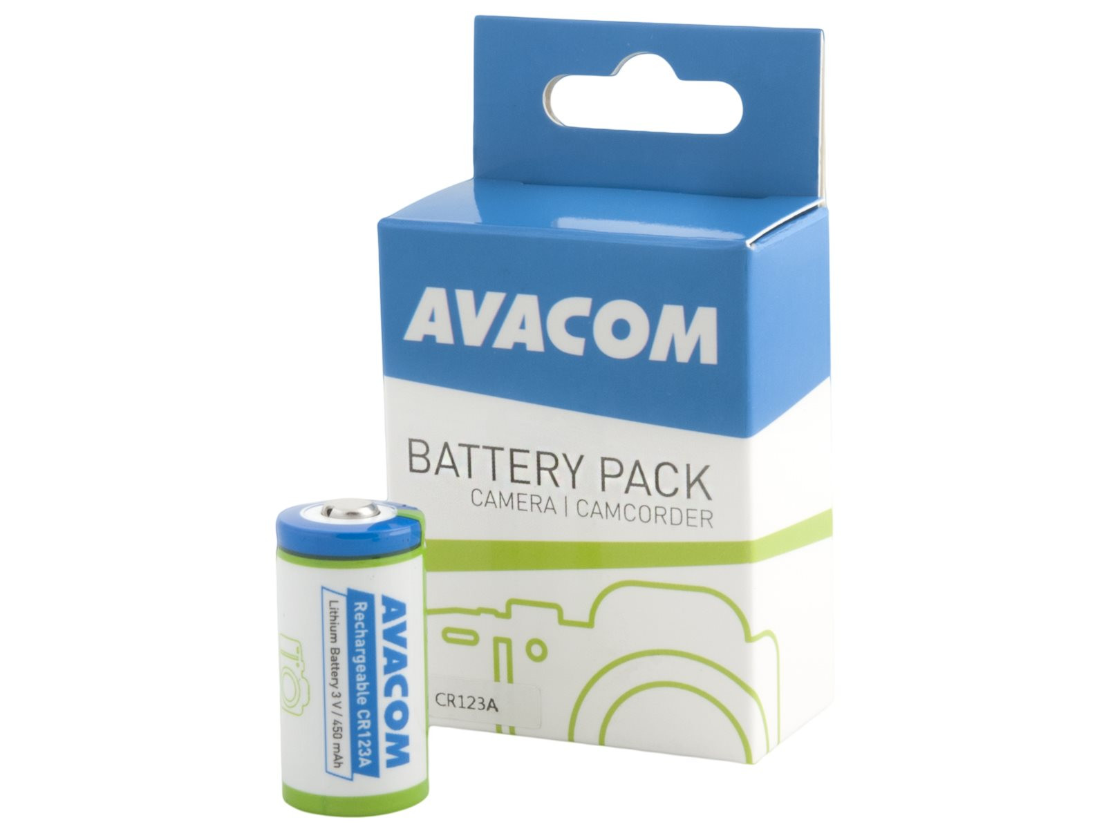 AVACOM nabíjecí fotobaterie Avacom CR123A 3V 450mAh 1.4Wh