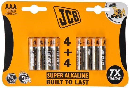 Levně JCB SUPER alkalická baterie LR03, blistr 8 ks